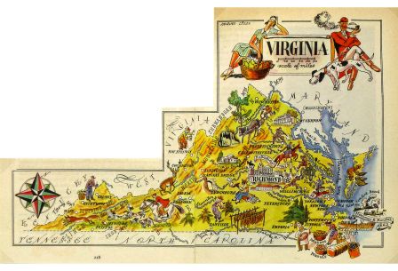 1946 Map of Virginia